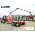 SD SUNCO 3T Timber Trailer with Crane Combined with Tractor with CE Certificate in China sell worldwide